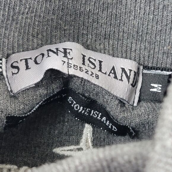 Stone Island Button 1/4 Gray Wool Sweater Men's Medium Long Sleeve - Picture 5 of 13